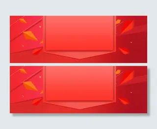 红色喜庆几何色块拼接立体三角色块飞溅背景高清