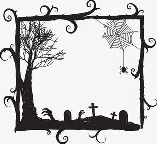 万圣节边框设计免抠