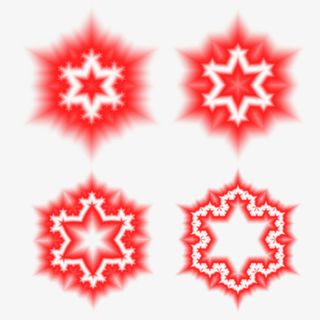 六边形雪花纹理霓虹光效免抠