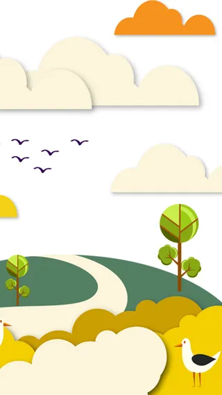 背景素材春天夏天插画h5素材背景高清