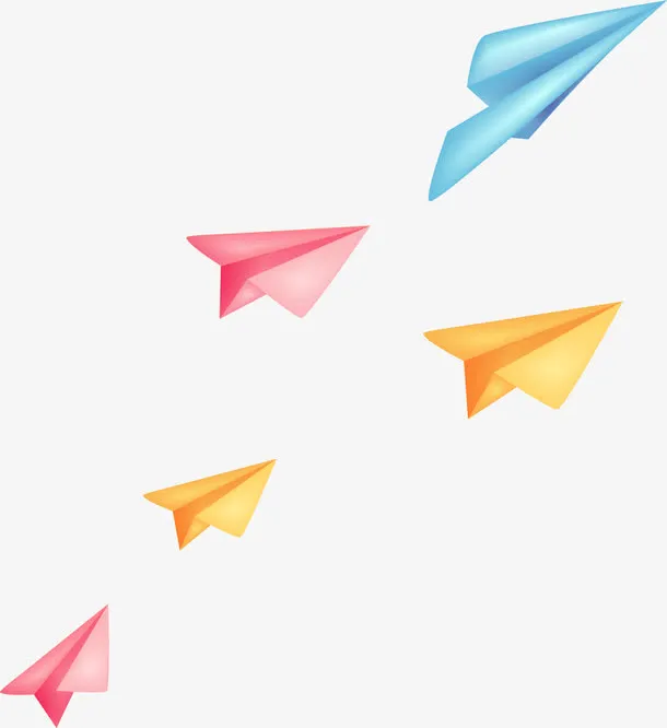 手绘纸飞机免抠