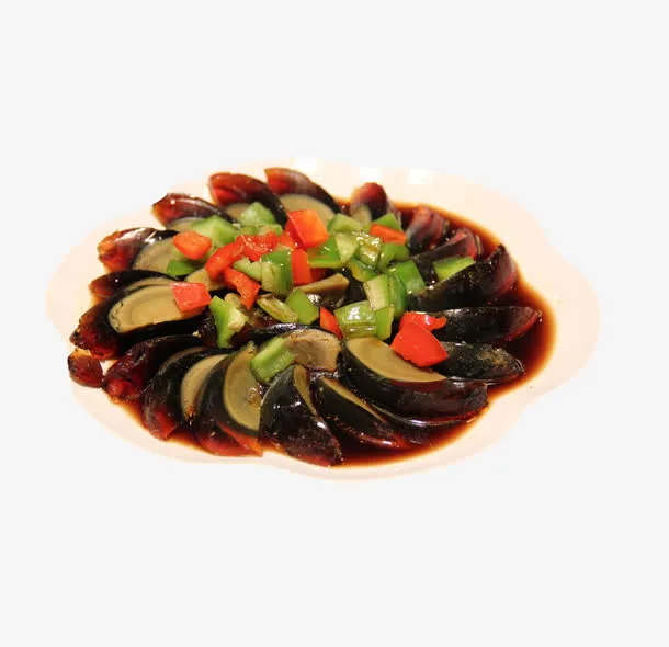 青椒拌松花皮蛋免抠