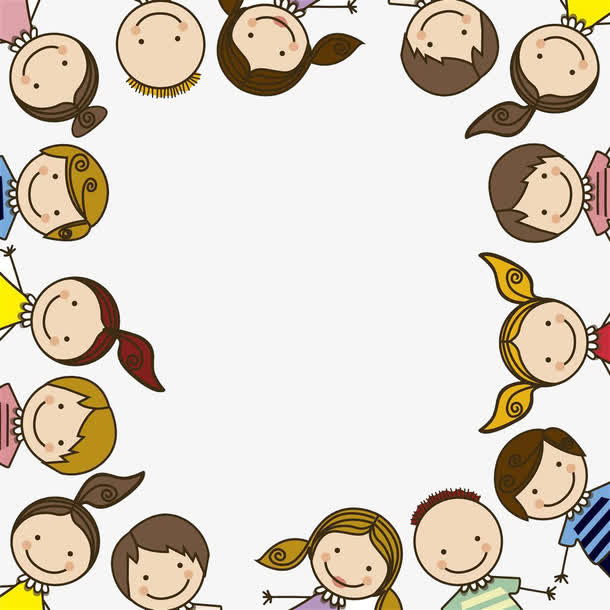 小孩头像画框免抠