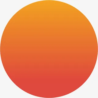 红橙色渐变圆形设计免抠