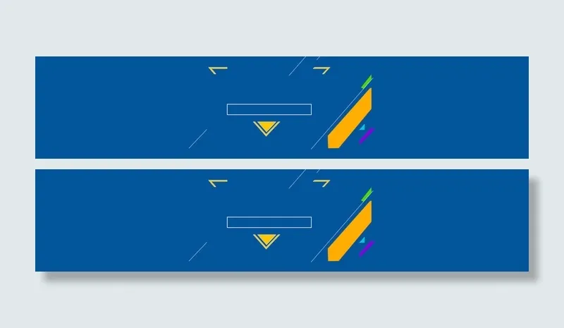 蓝色科技几何活动banner背景图高清