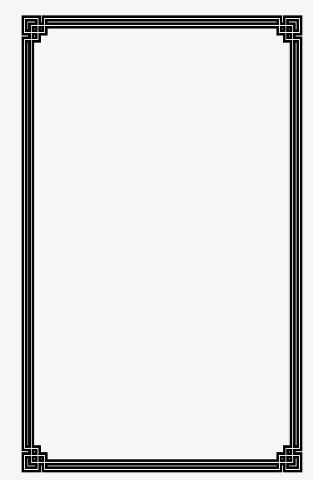 复古花纹边框免抠