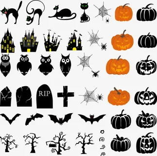万圣节设计元素免抠