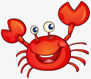 可爱的卡通螃蟹免抠