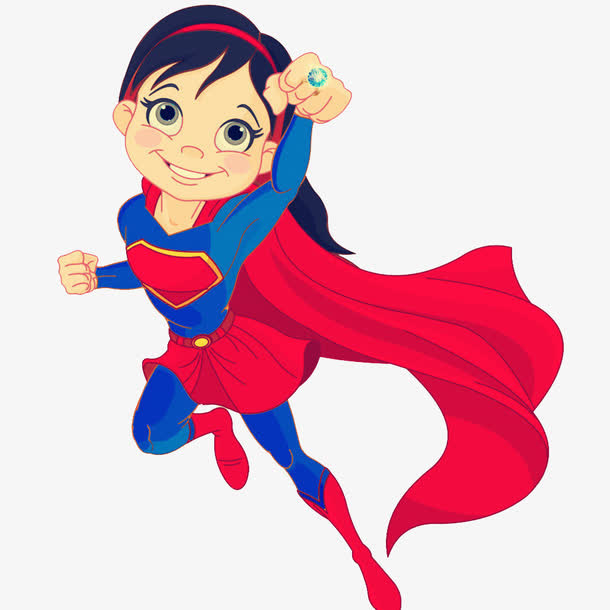 卡通女超人免抠