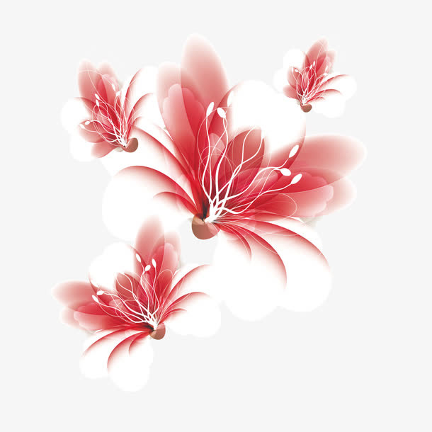 抽象蝴蝶花免抠