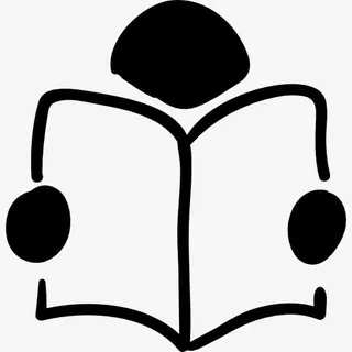 学生阅读手绘图标免抠