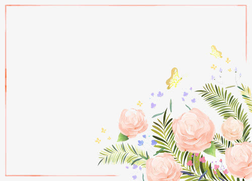 花组成的框免抠