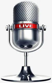 桌面银色麦克风免抠