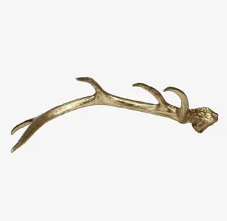 镀金单个鹿角家居摆件免抠