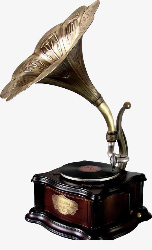 花朵留声机免抠