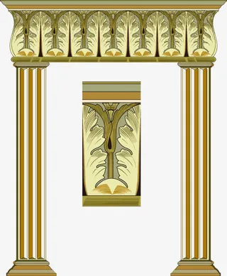 阿拉伯蔓藤花纹免抠