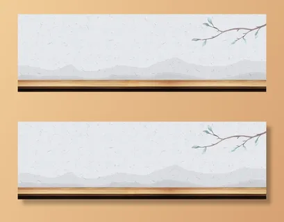 古风水墨水彩banner背景高清