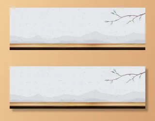 古风水墨水彩banner背景高清