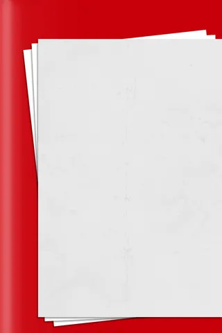 红色简约创意报纸海报高清