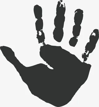 水彩手印设计免抠