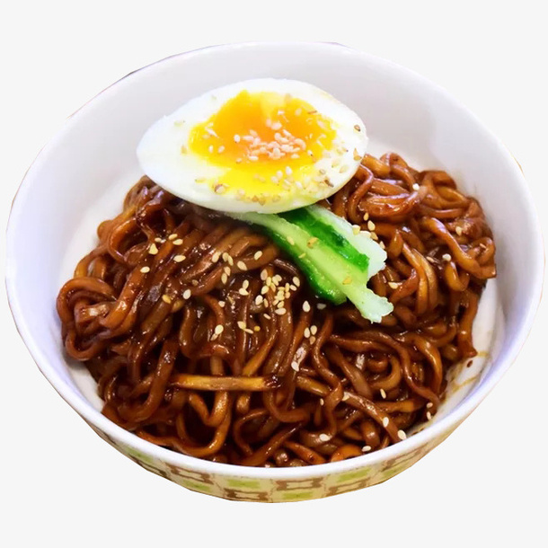 风味韩国炸酱面PNG免抠