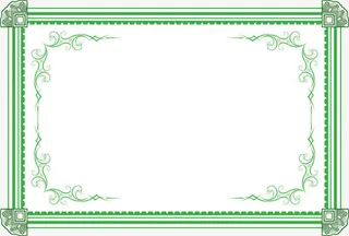 花纹彩条装饰边框免抠