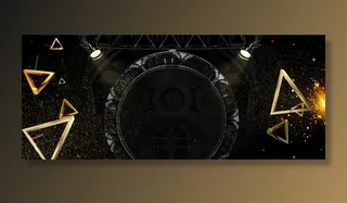 春季上新狂欢节黑金背景高清