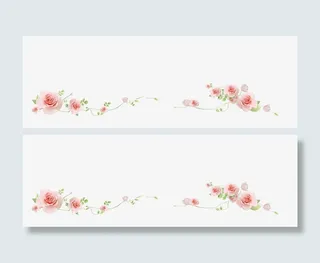 粉红鲜花分割线免抠