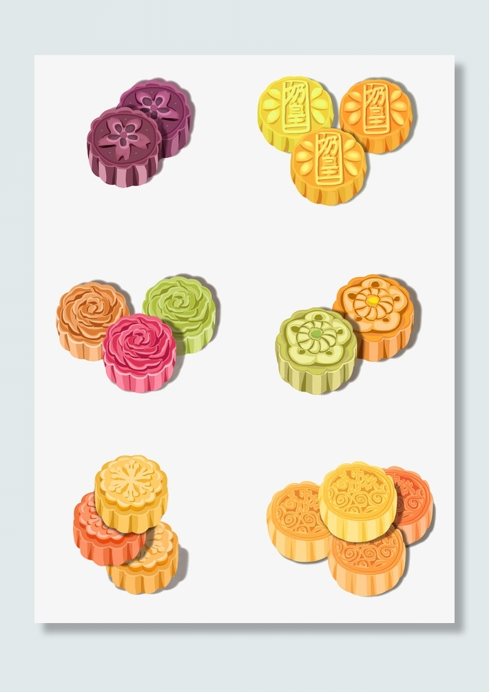 中秋月饼素材图片免抠