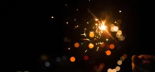 烟花摄影橙色电商海报背景高清