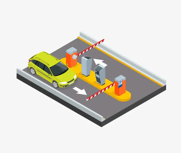 停车收费站矢量图免抠
