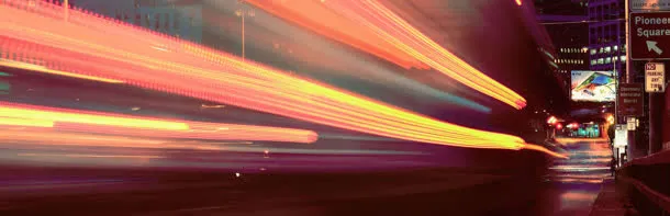 弥红灯夜景banner创意设计
