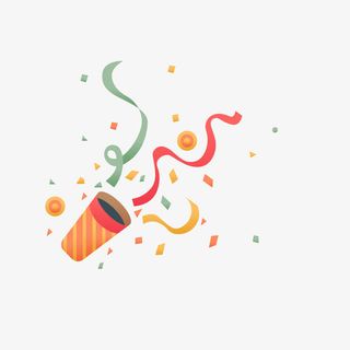 生日彩带免抠节日圣诞节元素