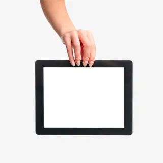 创意手拿空白黑板免抠