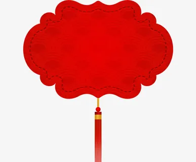 红色春季中国结挂饰免抠