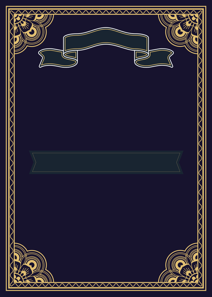 欧式简约金色线条边框邀请卡片背景素材高清