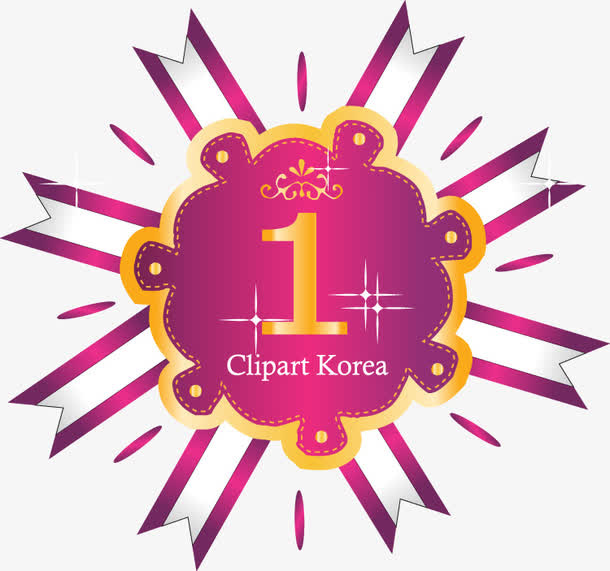 金色丝带奖章免抠