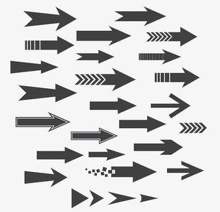 黑色箭头矢量图素材免抠