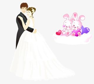 卡通结婚素材免抠