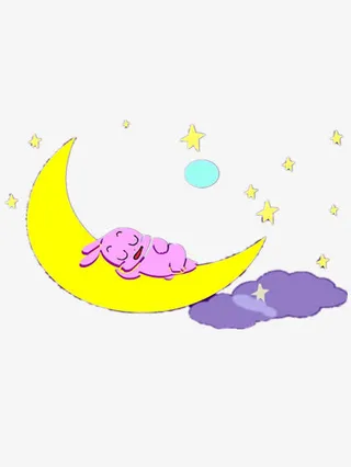 卡通中秋节玉兔免抠