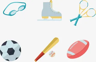 矢量运动装备免抠