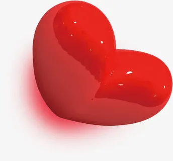 红色手绘艺术爱心免抠