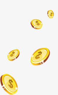 漂浮金币淘宝素材免抠