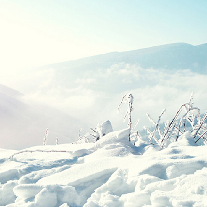 简约雪景风景背景图高清