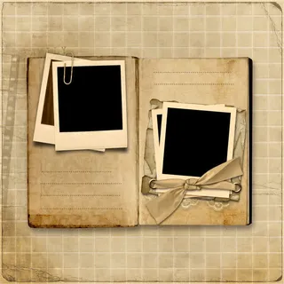 旧书本上的照片免抠