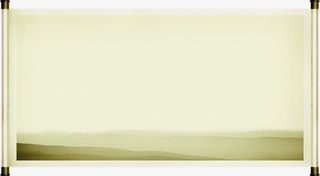 米白色山水卷轴七夕免抠