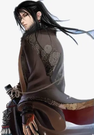 侧脸古风立绘人物免抠