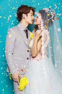 欧式复古婚纱摄影免抠背景H5背景元素