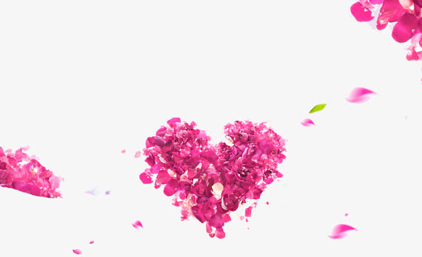 心形玫瑰花瓣免抠