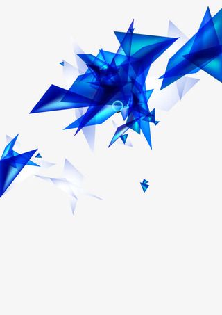 蓝色质感渐变炫酷三角背景装饰矢